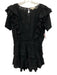 Loveshackfancy Size M Black Cotton swiss dot Short Sleeve Mini Dress Black / M
