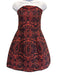 Alice + Olivia Size 6 Plum, Orange, Red Polyester Jacquard Spaghetti Strap Dress Plum, Orange, Red / 6