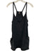 FP Movement Size S Faded Black Cotton V Neck Pockets Mini Romper Dress Faded Black / S