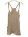 FP Movement Size S Beige Cotton V Neck Pockets Mini Romper Dress Beige / S