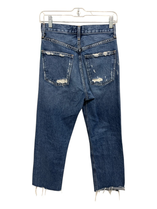 Agolde Size 25 Medium Wash Cotton Button Fly Distressed High Rise Jeans Medium Wash / 25