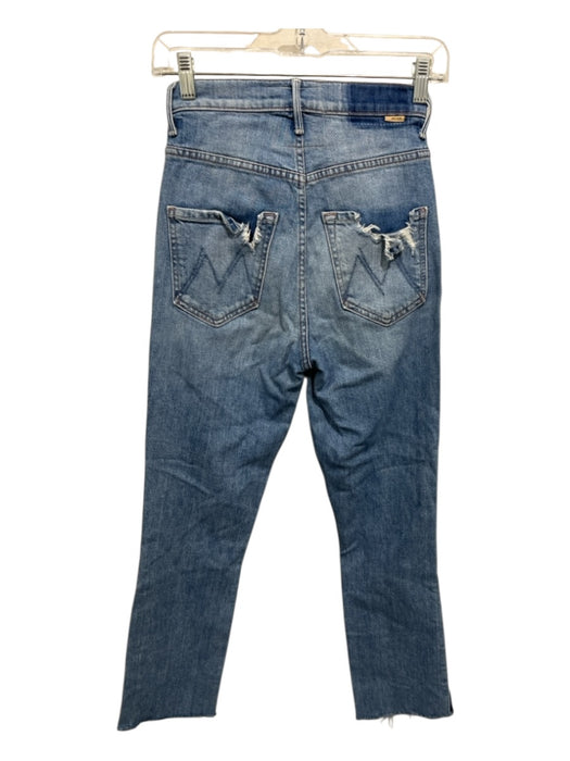 Mother Size 25 Light Wash Cotton Distressed Zip Fly Jeans Light Wash / 25