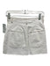 Le Jean Size XS White Cotton Zip Fly Frayed Hem Pockets Mini Skirt White / XS