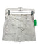 Le Jean Size XS White Cotton Zip Fly Frayed Hem Pockets Mini Skirt White / XS