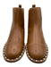 Schutz Shoe Size 7.5 Brown Leather Studded Round Toe Chelsea Booties Brown / 7.5