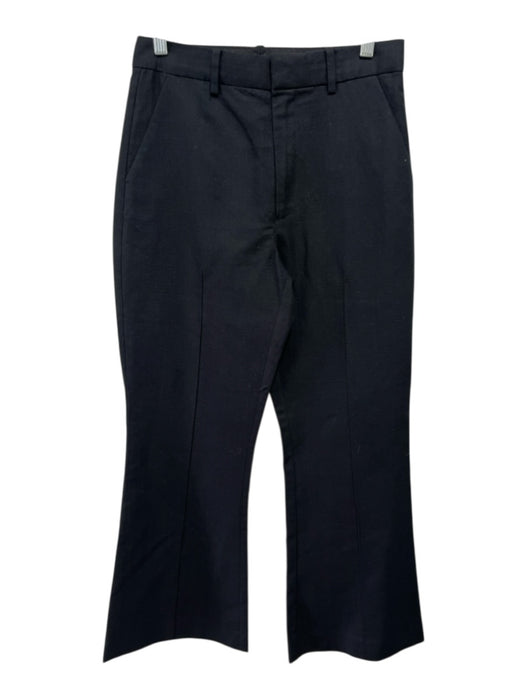 Apiece Apart Size 2 Black Cotton Blend Zip & Hook Closure Wide Leg Pockets Pants Black / 2