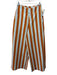 Zara Size XS Blue & Orange Cotton Blend Zip & Hook Closure Striped Pants Blue & Orange / XS