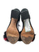 Loeffler Randall Shoe Size 7B Black & Multi Suede Faux Fur Wrap Ankle Sandals Black & Multi / 7B