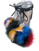 Loeffler Randall Shoe Size 7B Black & Multi Suede Faux Fur Wrap Ankle Sandals Black & Multi / 7B