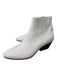 Vince Shoe Size 9 White & Brown Leather Pointed Toe Inner Side Zip Ankle Booties White & Brown / 9