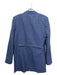 Tibi Size 6 Blue Viscose & Linen Blend Blazer 2 button Shoulder Bag Jacket Blue / 6