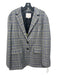 Tibi Size M Brown, Blue & Gray Polyester & Wool Blend 2 Buttons Oversize Jacket Brown, Blue & Gray / M