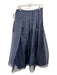 Theia Size 10 Navy Blue Silk Tulle Back Zip Evening Pleated Skirt Navy Blue / 10