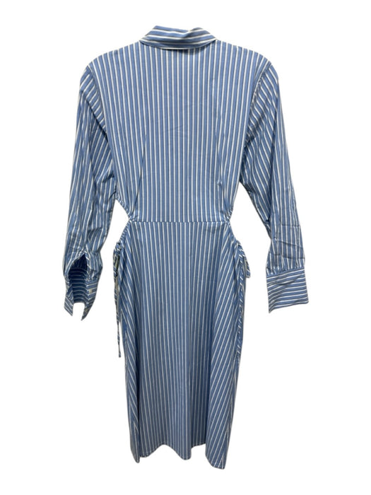 Rails Size XS White & Blue Cotton Blend Striped 1/2 Sleeve Side Cut Outs Dress White & Blue / XS