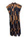 CROSBY by Mollie Burch Size XXS Black & Brown Cotton Blend Abstract Print Dress Black & Brown / XXS