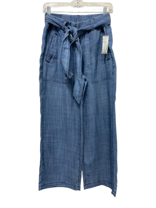 Lilla P Size XS Medium dark wash Lyocell Chambray Elastic Waist Pocketed Pants Medium dark wash / XS