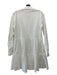 Veronica Beard Size 0 White Cotton Eyelet Overlay Button Front Tiered Dress White / 0