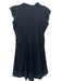 Poupette St. Barth Size XS Black Viscose Ruffle Cap Sleeve Pintuck V Neck Dress Black / XS