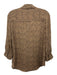 L'agence Size S Brown & Black Silk V Neck Leopard Long Sleeve Button Down Top Brown & Black / S