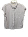 XiRENA Size M Pale Pink Cotton Button Down pocket Cap Sleeve Top Pale Pink / M