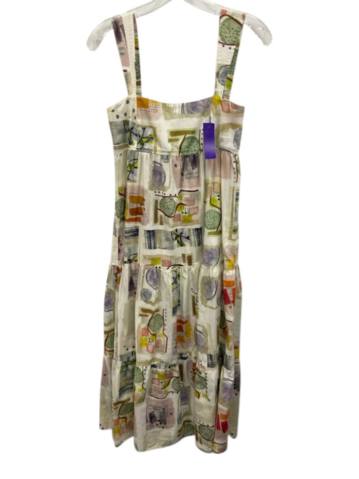 Hunter Bell Size S White & Multi Cotton Sleeveless All Over Print Floral Dress White & Multi / S