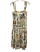 Hunter Bell Size S White & Multi Cotton Sleeveless All Over Print Floral Dress White & Multi / S