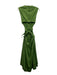 Aje. Size 8 Green Cotton Sleeveless Open Back Attached Belt Maxi Dress Green / 8