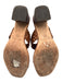 Loeffler Randall Shoe Size 8 Brown Leather Woven Detail toe strap Sandals Brown / 8