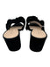 Loeffler Randall Shoe Size 8 Black Leather Ruffle Detail Block Heel Sandals Black / 8