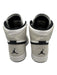 Air Jordan Shoe Size 39 White, Grey & Black Leather Abstract Print Sneakers White, Grey & Black / 39