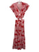 Sugarlips Size S Pink & Red Polyester Blend Floral Cap Sleeve Cutout Dress Pink & Red / S