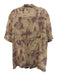 ALLSAINTS Size L Cream Beige & Purple Cotton Desert Print Short Sleeve Top Cream Beige & Purple / L