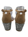 Stuart Weitzman Shoe Size 8.5 Beige & Silver Leather Upper Suede Sandals Beige & Silver / 8.5