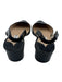 Manolo Blahnik Shoe Size 37 Black Leather Upper Patent Almond Toe Slingbacks Black / 37