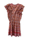 Bell by Alica Bell Size S Pink & Orange Cotton & Silk Floral Paisley Dress Pink & Orange / S