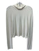 Alice + Olivia Size L Off White Turtle Neck Back Zip Long Sleeve Top Off White / L