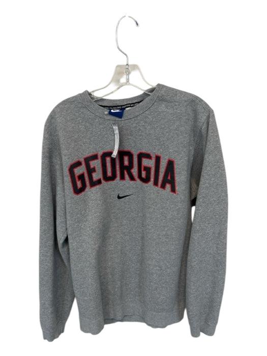 Nike Size M Gray & Red Cotton UGA Athletic Men's Sweatshirt M