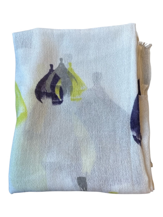 Yarnz Purple & Grey yellow detail scarf Purple & Grey / One Size