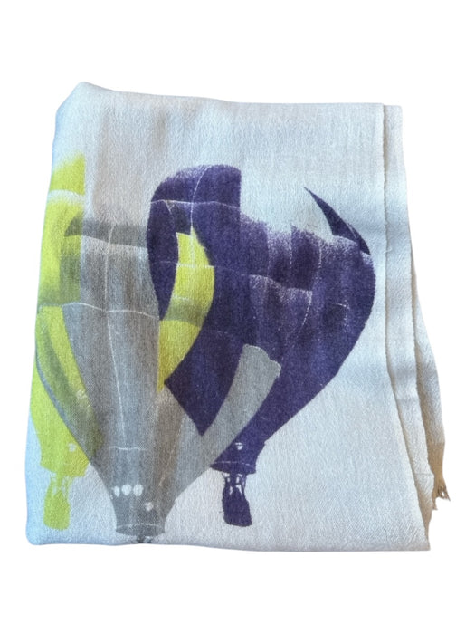 Yarnz Purple & Grey yellow detail scarf Purple & Grey / One Size