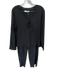 Everlane Size S Black Tencel Long Sleeve Crinkle Front Tie Wide Leg Pant Set Black / S