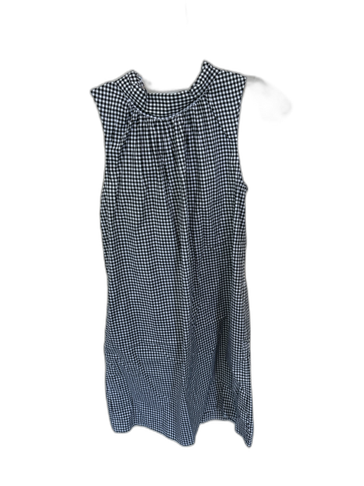 Ann Mashburn Size S White & Black Cotton Sleeveless Gingham Back Neck Tie Dress White & Black / S
