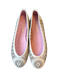 Ann Mashburn Shoe Size 37 Taupe Leather Cut Outs Round Toe Ballet Flat Flats Taupe / 37