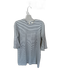 Ann Mashburn Size XS Navy & white Cotton Long Bell Sleeve Striped Back Zip Dress Navy & white / XS