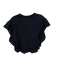See By Chloe Size S Black Cotton Flutter Sleeves Ruffles Top Black / S