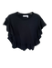 See By Chloe Size S Black Cotton Flutter Sleeves Ruffles Top Black / S