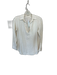 American Colors by Alex Lehr Size XS Cream Cotton Long Sleeve Collar Top Cream / XS