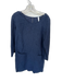 Nuthatch Size P Navy Linen Long Sleeve Front Pocket Dress Navy / P