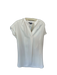 Vince Size XS Cream Polyester Short Balloon Sleeve Split Neck Dress Cream / XS