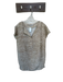 Antonelli Size 40 Taupe & White Silk Short Sleeve Woodgrain Split Neck Dress Taupe & White / 40