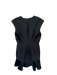 Carven Size 38 Black Polyester & Silk Sleeveless Drop Waist V Neck Dress Black / 38